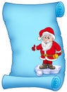 Blue parchment with Santa Claus 1