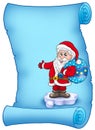 Blue parchment with Santa Claus 3