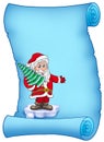 Blue parchment with Santa Claus 4