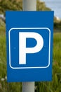 Blue Parking Lot Sign