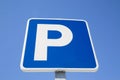 Blue Parking Sign Royalty Free Stock Photo