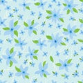 Blue pastel color seamless pattern