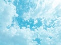 Blue pastel colour with white cloud and sky background. Royalty Free Stock Photo