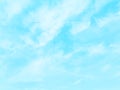 Blue pastel colour of with white cloud and sky background. Royalty Free Stock Photo