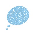 Blue Pastel Speech Bubble Sketch Royalty Free Stock Photo