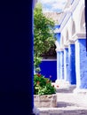 Blue patio in Santa Catalina convent