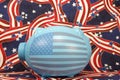 Blue patriotic piggy bank Royalty Free Stock Photo