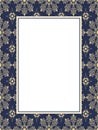 Blue pattern frame with text box Royalty Free Stock Photo