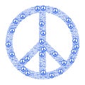 Blue Peace Sign Royalty Free Stock Photo