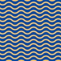 Blue and Peach Wave Pattern