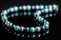Image of blue pearl necklace Royalty Free Stock Photo