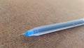 Blue pen with sharp nip Royalty Free Stock Photo