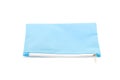 blue pencil case on white Royalty Free Stock Photo