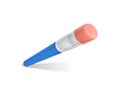 Blue pencil with eraser Royalty Free Stock Photo