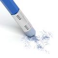 Blue pencil eraser Royalty Free Stock Photo