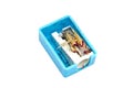 Blue pencil sharpener Royalty Free Stock Photo