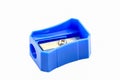 Blue pencil Sharpener. Royalty Free Stock Photo