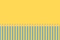 Blue pencils border frame on a yellow background. Royalty Free Stock Photo