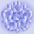 Blue Penrose Tiling Royalty Free Stock Photo