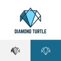 Blue Pentagon Classy Diamond Turtle Jewelry Logo