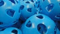 Blue Perforated Plastic Sports Balls