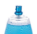 Blue perfume bottle Royalty Free Stock Photo