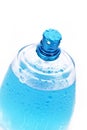 Blue perfume bottle Royalty Free Stock Photo