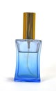 Blue perfume bottle Royalty Free Stock Photo