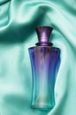 Blue perfume bottle Royalty Free Stock Photo