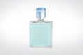 Blue perfume bottle isolated on background Royalty Free Stock Photo