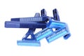 Blue personal plastic disposable razors Royalty Free Stock Photo