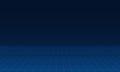 Blue perspective grid floor on dark background Royalty Free Stock Photo