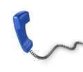 Blue phone handset Royalty Free Stock Photo