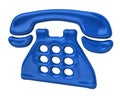 Blue phone icon Royalty Free Stock Photo