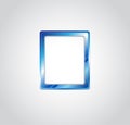 Blue photo frame vector