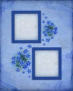 Blue photo frames