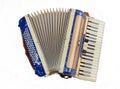 Blue piano accordion Royalty Free Stock Photo