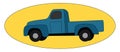 Blue pickup, illustration, vector Royalty Free Stock Photo
