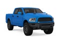 Blue Pickup Truck Isolated Royalty Free Stock Photo