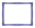Blue picture frame on white background Royalty Free Stock Photo