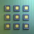 Blue picture frames Royalty Free Stock Photo