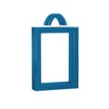 Blue Picture icon isolated on transparent background.