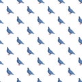 Blue pigeon pattern seamless