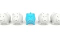 Blue piggy bank