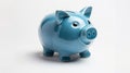 The blue piggy bank.AI generated image Royalty Free Stock Photo