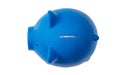 Blue piggy bank isolated on white background Royalty Free Stock Photo