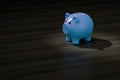 a blue piggy bank with space for your content