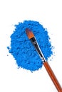 blue pigment, dry paint on a white background, macro Royalty Free Stock Photo
