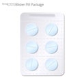 Blue Pills Blister Package. Royalty Free Stock Photo