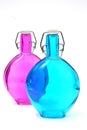 Blue and Pink Antique Bottles
